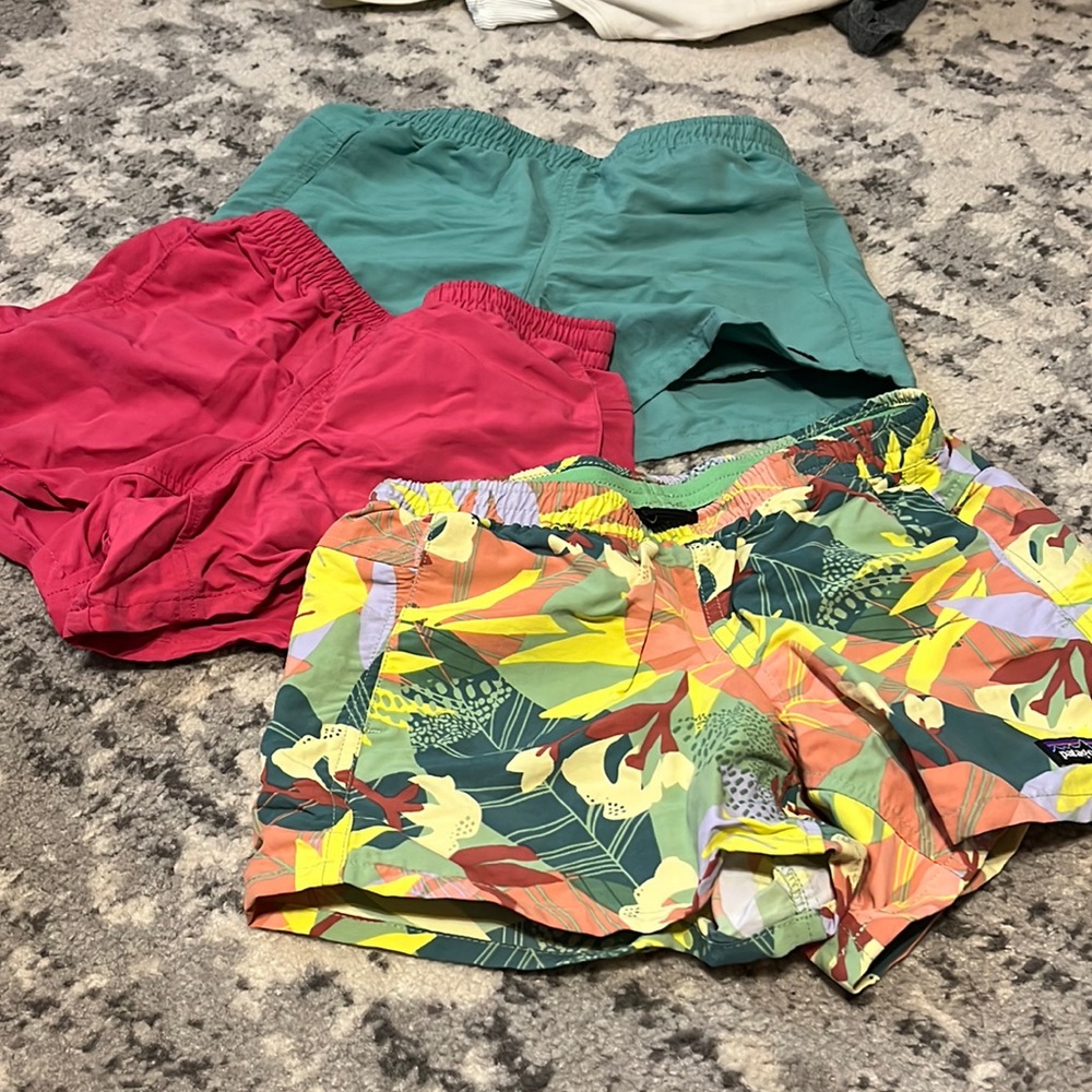 3 Pair Patagonia shorts- Baggies